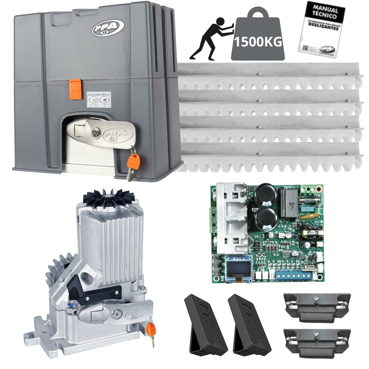 Motor Rápido Para Puerta Corrediza Dz 1500kg Ind Jetflex Ppa