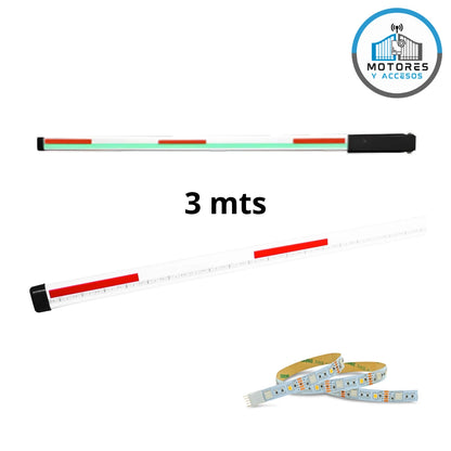 Asta Slim Led Barrera Automática K10 De 3 Metros