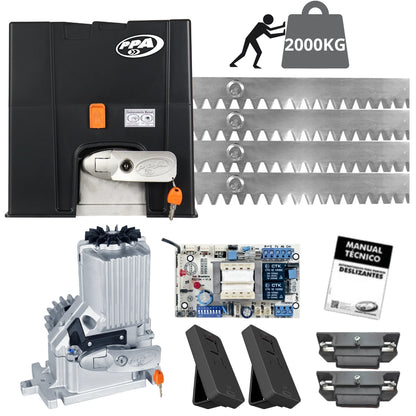 Motor Portón Corredizo Dz Eurus Mono Cremallera Acero Ppa