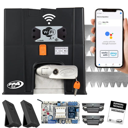 Motor Portón Corredizo Dz Eurus Mono Cremallera Acero Ppa