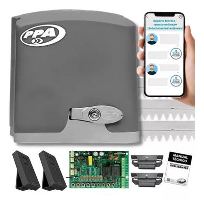 Motor PPA DZ Rio 500 Monofásico para portones corredizos, capacidad de 500 kg.
