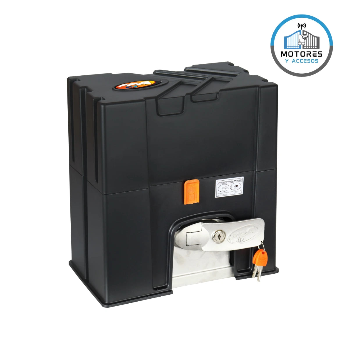 Equipo motor PPA DZ Euros 2000 Monofásico para portones corredizos, capacidad de 2000 kg.